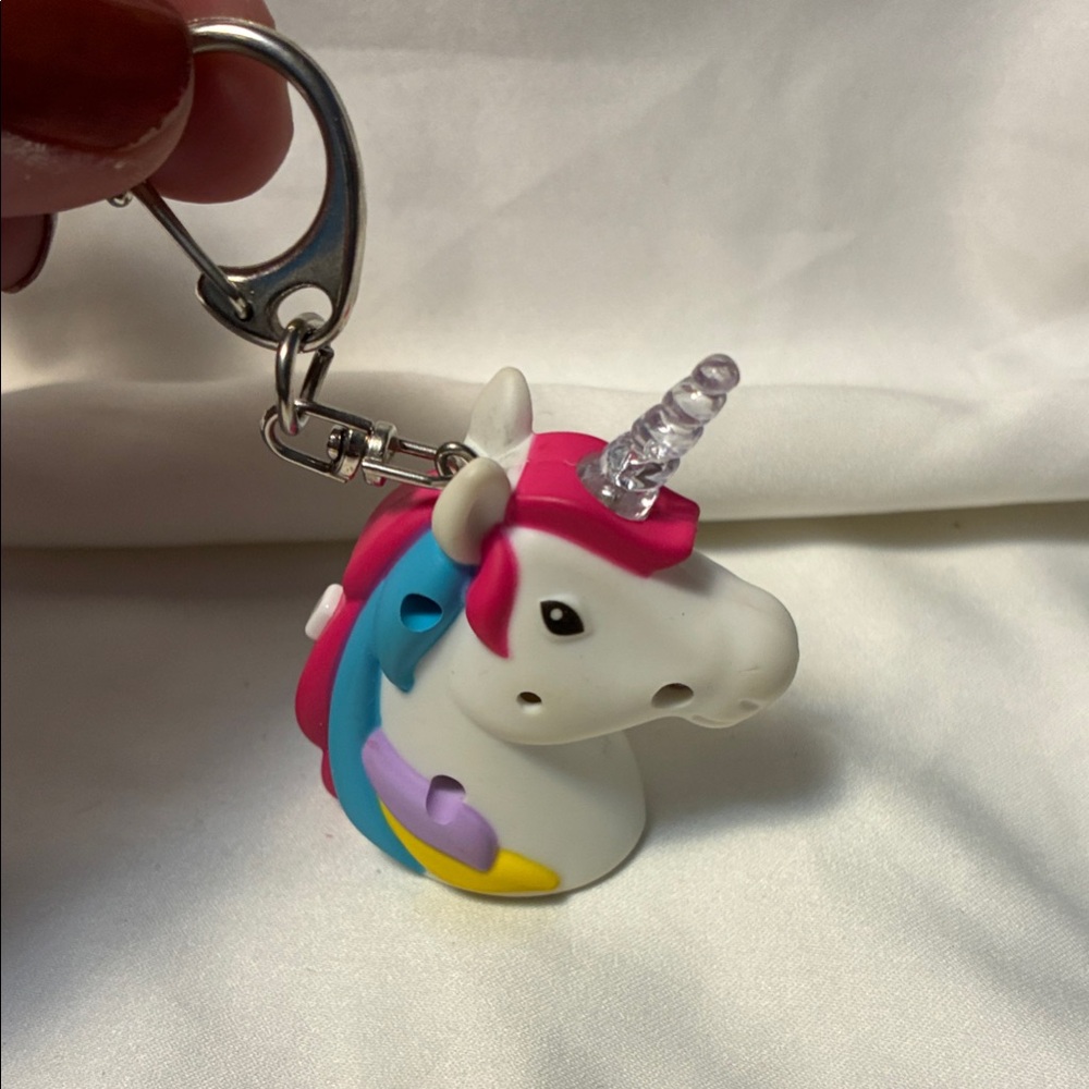 Unicorn Keychain Lights up with magical sounds by Kikkerland